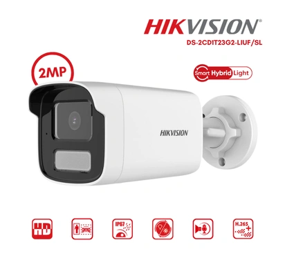 กล้องวงจรปิด Hikvision 2MP รุ่น DS-2CD1T23G2-LIUF/SL