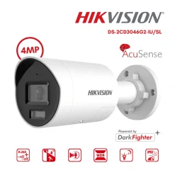 กล้องวงจรปิด Hikvision 4MP มีไมค์และลำโพง DS-2CD3046G2-IU/SL