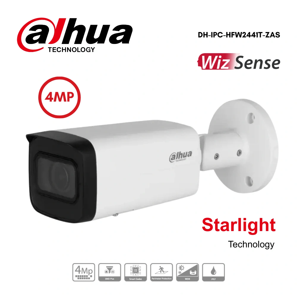 กล้องวงจรปิด IP Dahua 4MP รุ่น DH-IPC-HFW2441T-ZAS
