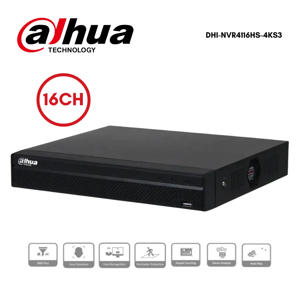 เครื่องบันทึกภาพ Dahua NVR 16Ch รุ่น NVR4116HS-4KS3