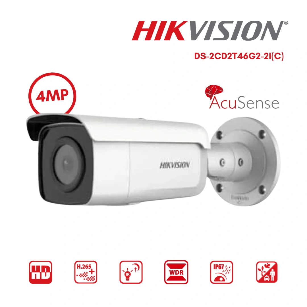 กล้องวงจรปิด Hikvision 4MP รุ่น DS-2CD2T46G2-2I