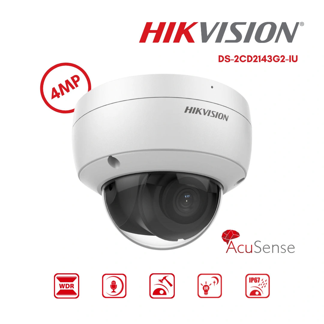 กล้องวงจรปิด Hikvision 4MP AcuSense DS-2CD2143G2-IU