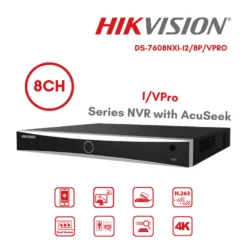 เครื่องบันทึกภาพ 8CH NVR รุ่น DS-7608NXI-I2/8P/VPRO