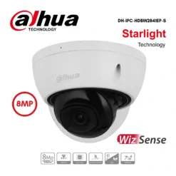 กล้องวงจรปิด IP Dahua WizSense 8MP รุ่น DH-IPC-HDBW2841E-S