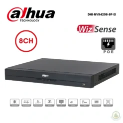 เครื่องบันทึกภาพ Dahua NVR 8Ch 8PoE รุ่น NVR4208-8P-EI