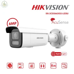กล้องวงจรปิด Hikvision AcuSense Smart Hybrid Light 6MP รุ่น DS-2CD3663G2-LIZSU