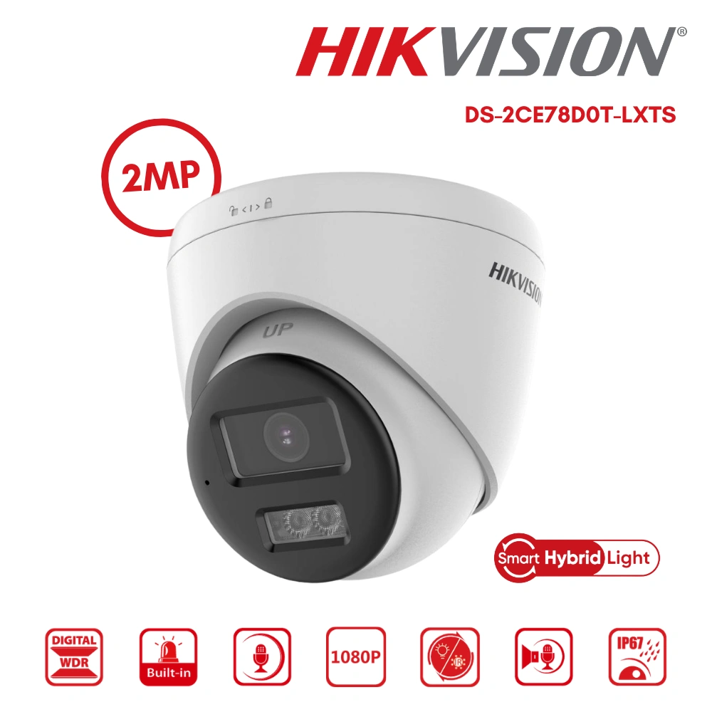 กล้องวงจรปิด Hikvision HDTVI 2MP รุ่น DS-2CE78D0T-LXTS