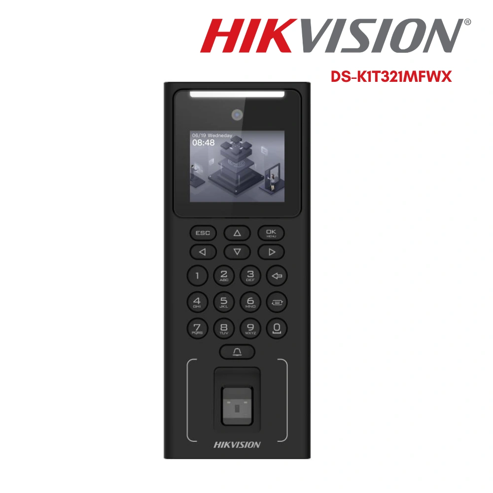 Hikvision เครื่องสแกน 3 ระบบ (หน้า/นิ้ว/บัตร) รุ่น DS-K1T321MFWX