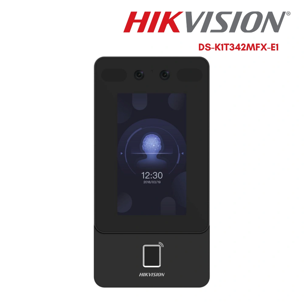 Hikvision เครื่องสแกน 3 ระบบ (หน้า/นิ้ว/บัตร) รุ่น DS-K1T342MFX-E1