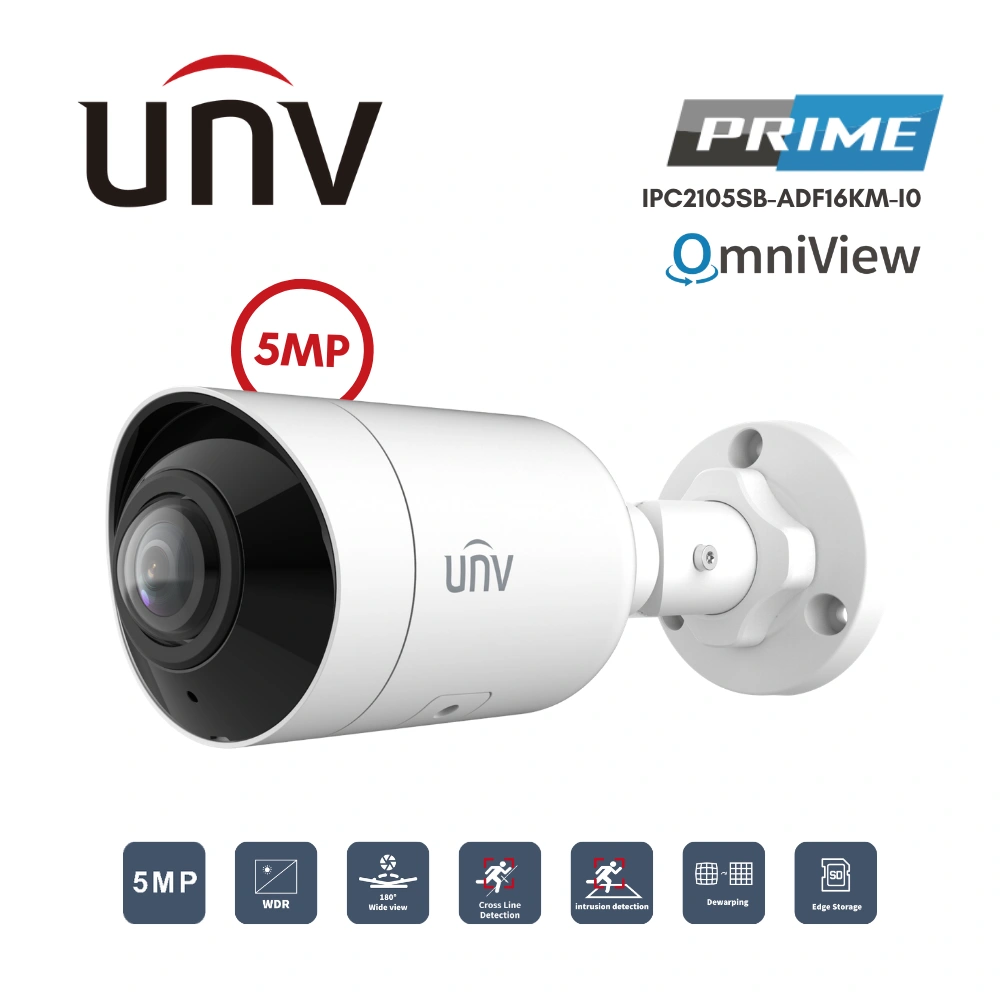 กล้องวงจรปิด IP UNV OmniView 5MP รุ่น IPC2105SB-ADF16KM-I0