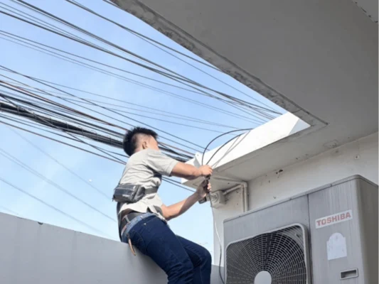 บ้านพัก ย่านวิภาวดี – ผลงานติดตั้งกล้องวงจรปิด
